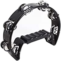 iGadgitz Xtra U6994 - Pandereta Media Luna Tambourine - Músicos- Cantantes- Clases de Música- Bandas - Negro